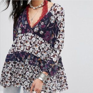 Free People Isabelle Floral Tunic